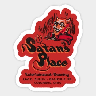 Vintage Satan's Place Columbus Ohio Sticker